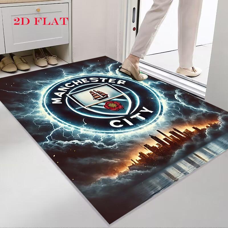 Ковер с логотипом MCFC для гостиной, спальни, дома, декора дивана, нескользящий коврик для игр детей