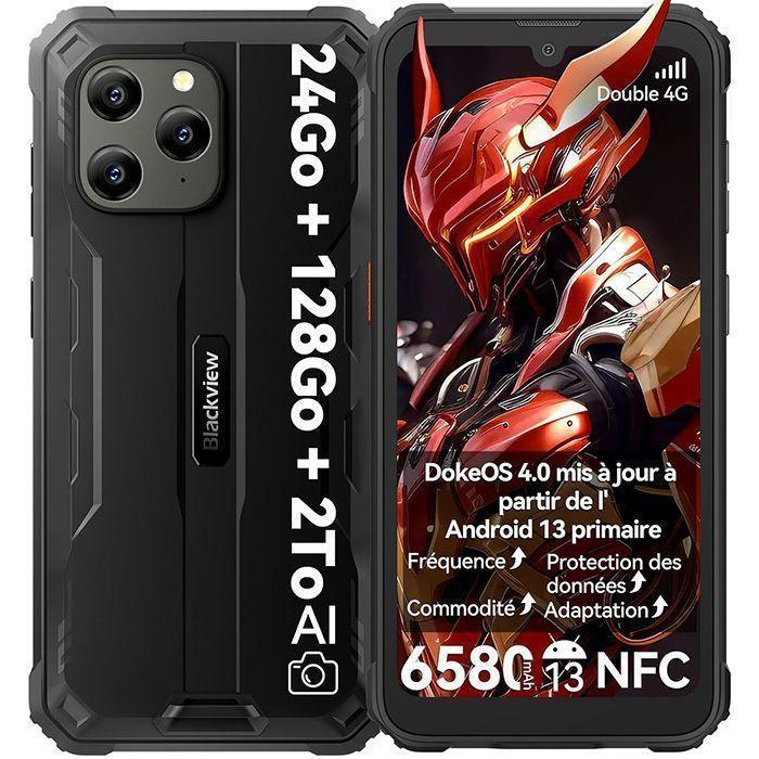 Téléphone Portable Incassable Blackview BV5300 Plus(NFC) Android 13 6,1" (8+16)Go+128Go/SD 2To 6580mAh 13MP IP68 Dual SIM - Noir