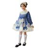 Children's Lolita-style long-sleeved princess dress, a complete spring/summer outfit Lolita Girls' performance dress, long skirt