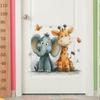 Мультяшный слон и жираф-компаньон Наклейки для украшения стен дома в детской спальне
