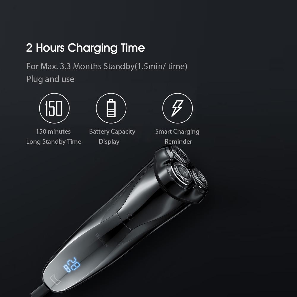 Enchen BlackStone 3 электробритва 3D тройные плавающие лезвия, бритвенные головки, мужской триммер для бороды, USB перезаряжаемая машина