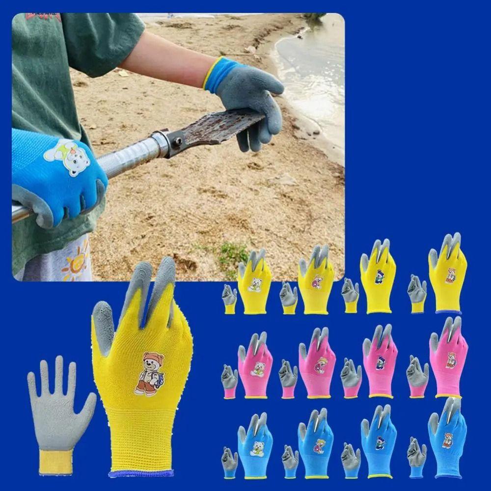 Polyester&Latex Garden Work Gloves Non-Slip Garden Supplies Durable Yard Work Gloves Garden Work