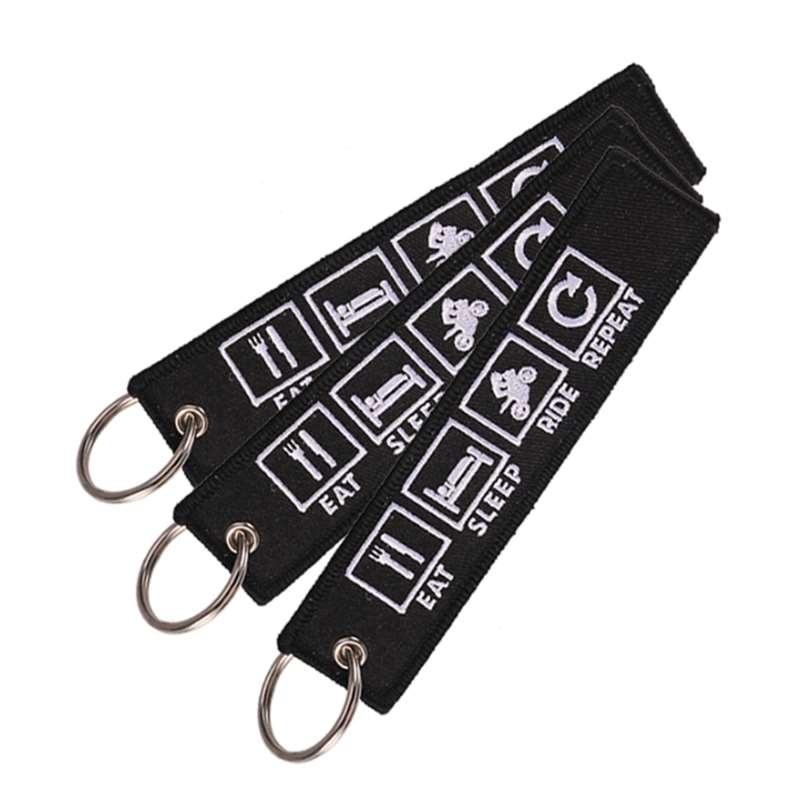 Брелок мотоциклиста "Ешь-спи-гоняй-повтори"