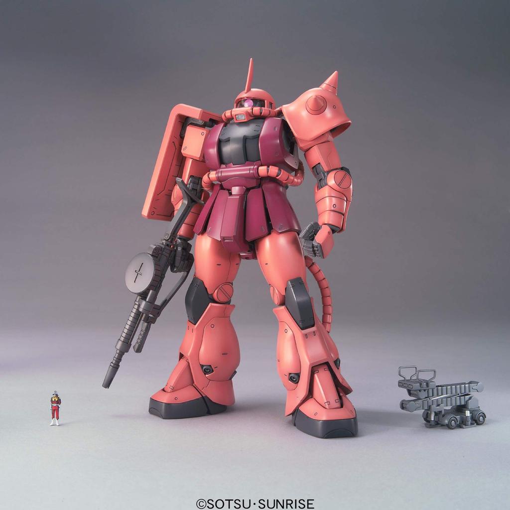 Пластиковая модель BANDAI SPIRITS MG Mobile Suit Gundam Zaku MS-06S Char's Ver.2.0 1/100 с цветовой кодировкой
