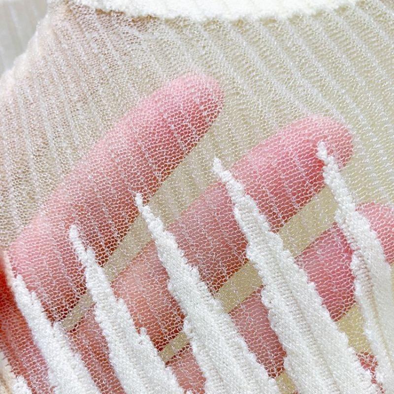 Женская однотонная трикотажная футболка без рукавов скинни, шикарный сетчатый жилет с полувысоким воротом, сексуальный ажурный топ