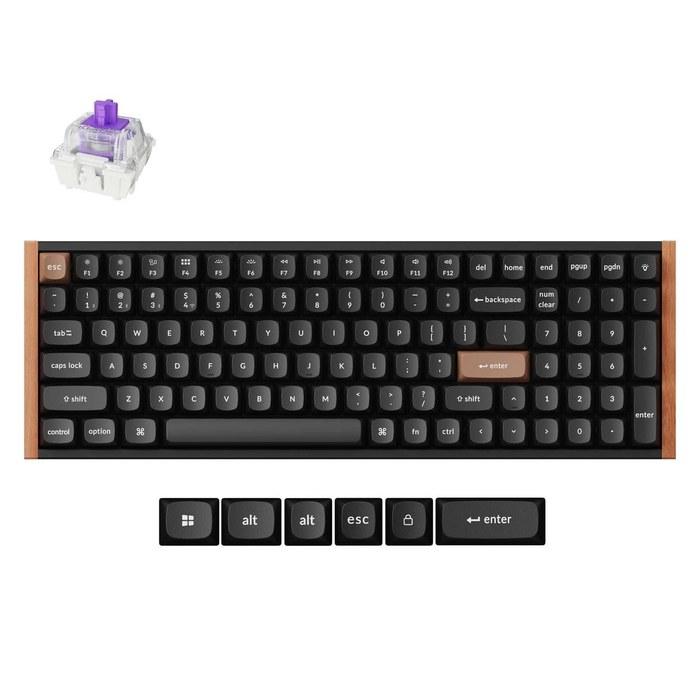 Keychron K4 HE Беспроводная кастомная клавиатура с Rapid Trigger, 96%, Магнитные переключатели Gateron Double Rail с эффектом Холла, 2,4 ГГц/Bluetooth, QMK
