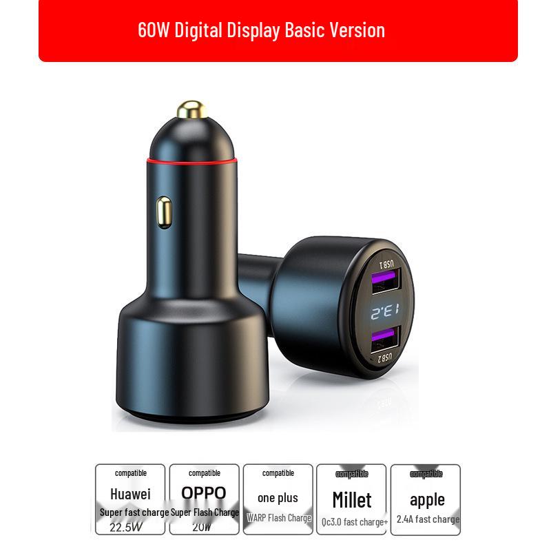 Dual USB Car Charger with Fast Charging & 200W Negative Ion Air Purifier