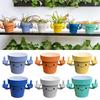 Улыбающийся горшок для растений со средними пальцами вверх Пластиковые горшки для суккулентов с улыбающимся лицом для комнатных растений Новинка Украшения для садового стола