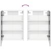 Bathroom Furniture Set 4 pcs White Engineered Wood and Glass