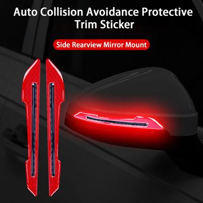 1 пара долговечных боковых зеркал заднего вида, крепление, предупреждение о безопасности, Стайлинг автомобиля, защита от столкновений, защитные полосы, аксессуары, анти-