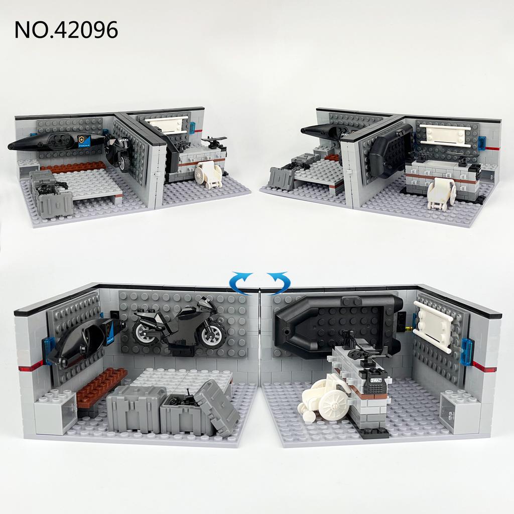 42906 Модель сцены здания полицейского центра, детские строительные блоки