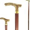 Antique Carved Walking Stick Cane for Men - 93.98 Cm Wooden Aid Staff