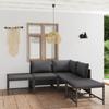 Day and Night - Day and Night Garden Furniture Set 6 Pieces and Gray Synthetic Rattan Cushions