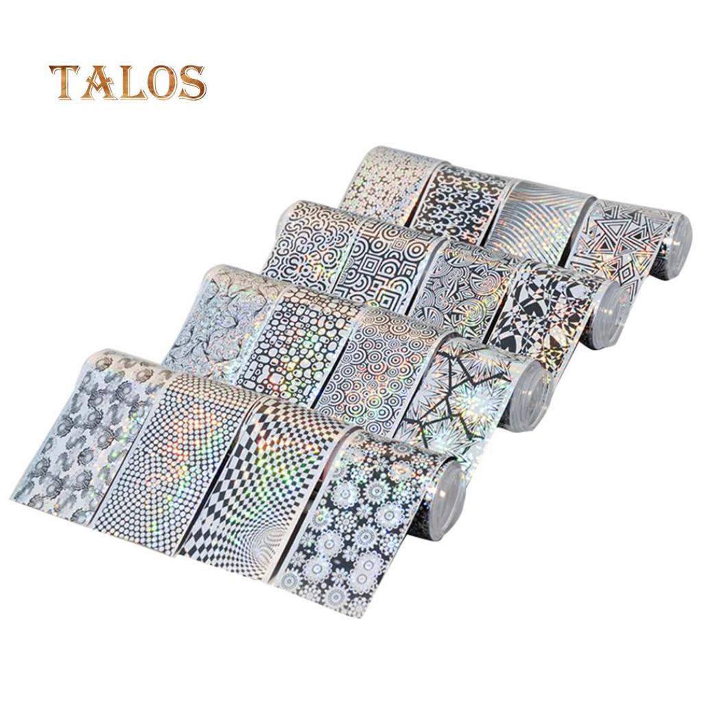 16Pcs/Set DIY Nail Art Transfer Sticker Decal Laser Starry Sky Foil Manicure Tool