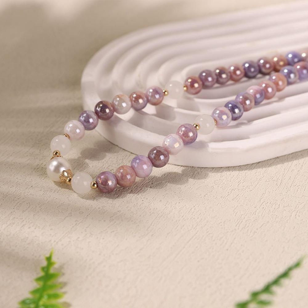 Романтическое Красочное Хрустальное Ожерелье Модный Браслет Цепочка Ювелирные Изделия Цепочка на Ключицу Жемчужные Ювелирные Изделия