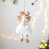 Christmas Angel Ornament Plush Felt Doll Festive Christmas Tree Decoration with Lanyard Holiday Spirit Hanging Pendant