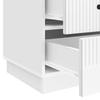 Nightstand High Gloss White 43 x 41 x 63.5 cm Engineered Wood