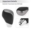 RATCHROLL Automatic Gear Shift Knob for Toyota Alphard 200 Series Plastic Faux Leather Automotive Gearbox Stick Shifter Lever Black Silver Tone