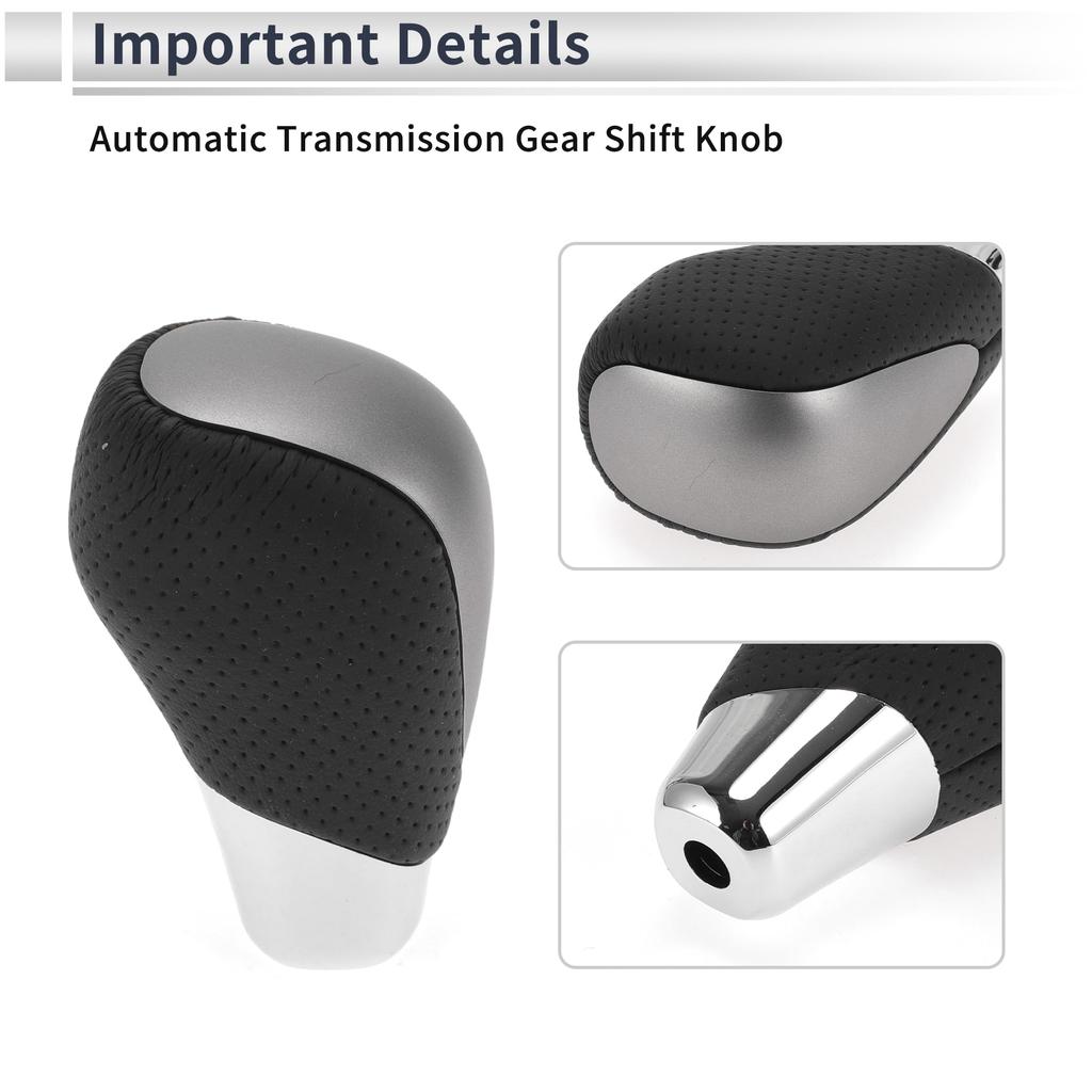 RATCHROLL Automatic Gear Shift Knob for Toyota Alphard 200 Series Plastic Faux Leather Automotive Gearbox Stick Shifter Lever Black Silver Tone