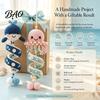 Handmade Keychains for Beginners Ocean Animal Spiral Crochet Kit, DIY Coastal Hanging Ornament Beginner Craft Style Decor Items Kit with Yarn