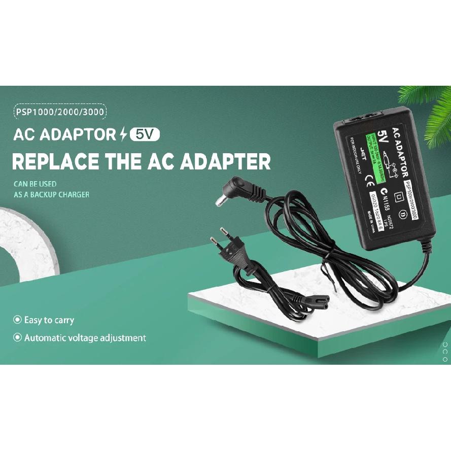 PSP Charger,AC Adapter Wall Charger Compatible With Sony PSP-110 PSP-1001 PSP 1000 / PSP Slim & Lite 2000 / PSP 3000 Replacement