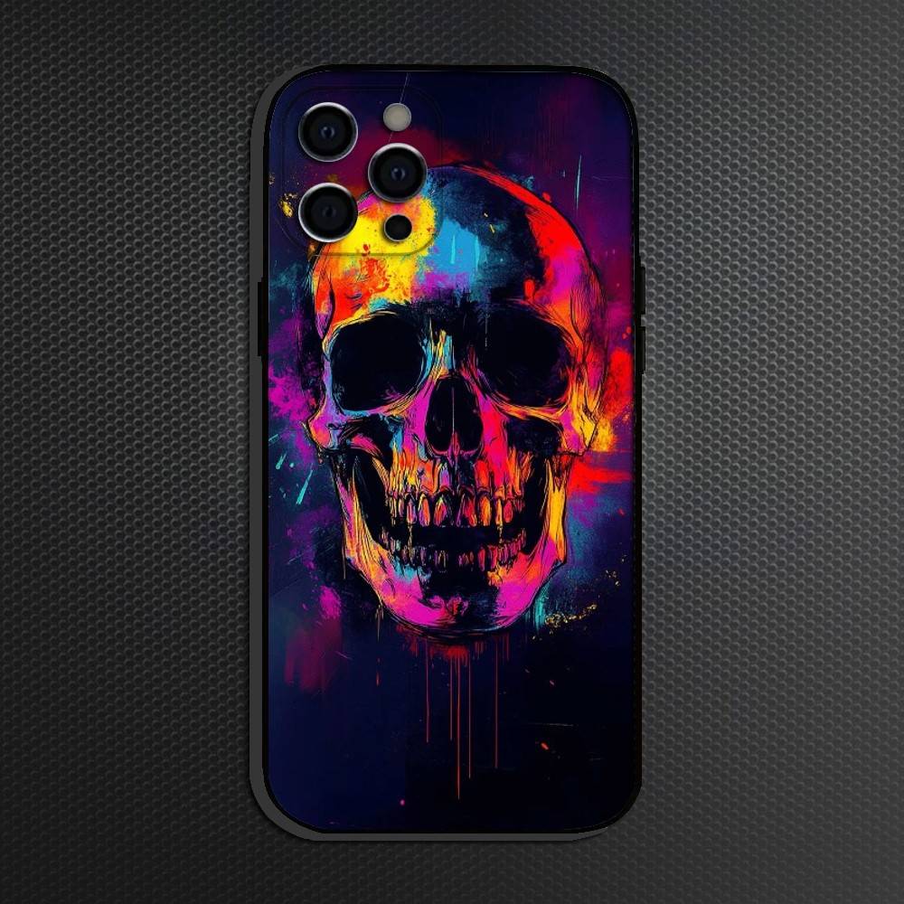 Skeleton Phone Case For iPhone 16,15,14,13,12,11 Plus,Pro Max, Others Soft Black Cover