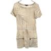 Платье мини с коротким рукавом XS Серое Женское Б/У