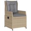 9 piece garden dining set with cushions beige poly rattan