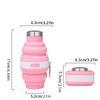 Silicone Collapsible Water Bottles Retractable Folding Drink Cups Reusable Hiking Cups  for Outdoor