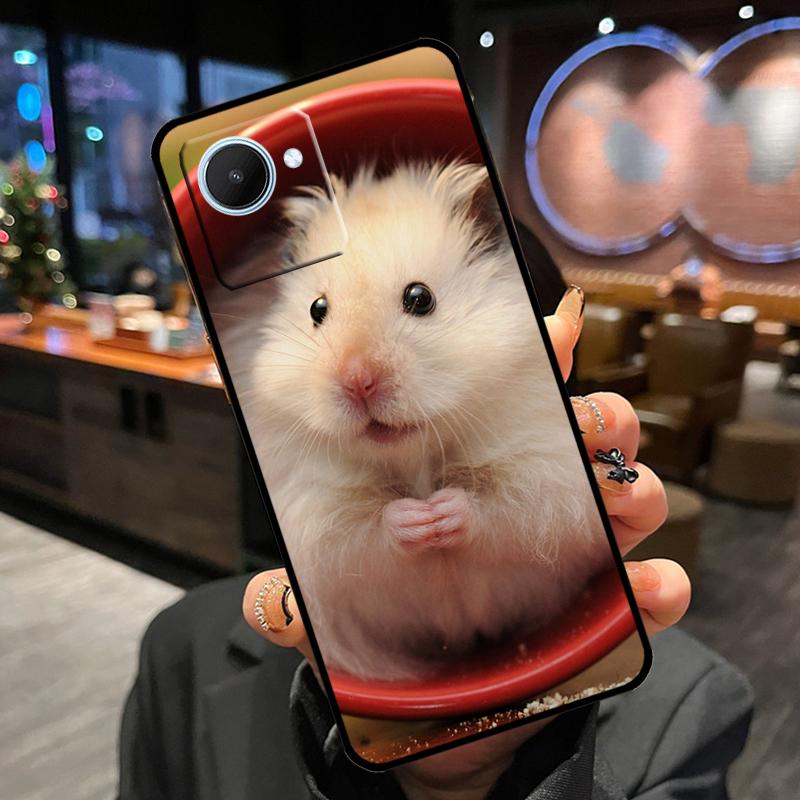 Cute Lovely Pet Hamster Case For Realme 14 Pro Plus 13 12 11 15 GT6 GT7 Pro C55 C51 C35 C53 C61 C65 C67 C63 C71 C75