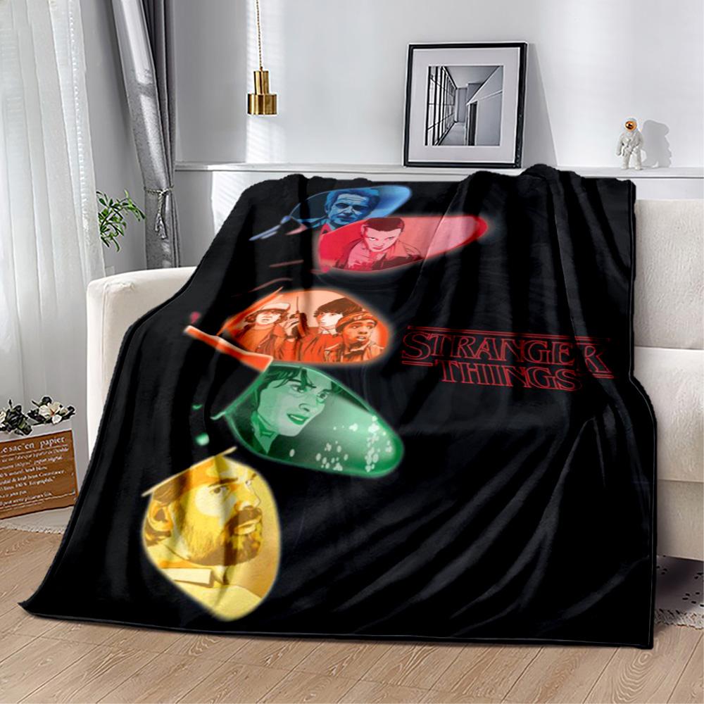 Stranger Things Blanket Suitable for sofas,travel, living rooms also a good gift for friends and family Suitable for all seasons.