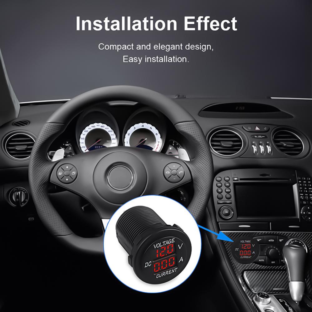 Универсальный цифровой вольтметр-амперметр постоянного тока от 9 В до 48 В 10 А, измеритель напряжения и тока, светодиодный дисплей, измерение для 12 В 24 В 36 В, электрический Je10