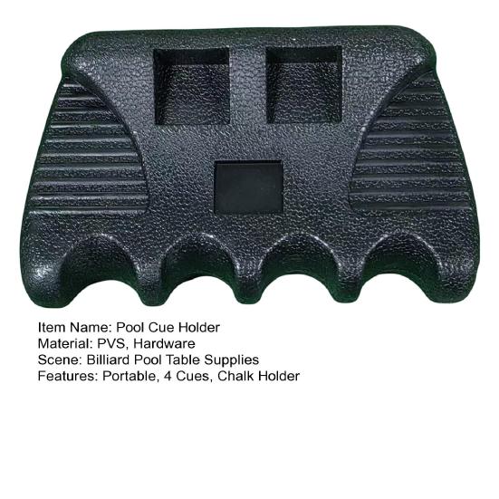 Pool Cue Holder Portable Weighted Cue Rest with Chalk Holder 4-Cues Billiard Cue Rack Mini Pool Stick Holder for Table