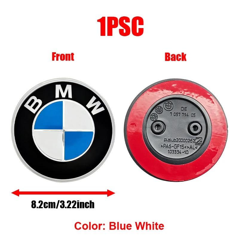 82mm Car Front Head Hood Bonnet Emblem Rear Tail Bumper Trunk Sticker For BMW X3 M M5 M3 E46 E90 E60 F10 E39 F30 E36 G30 E87 E70 D111