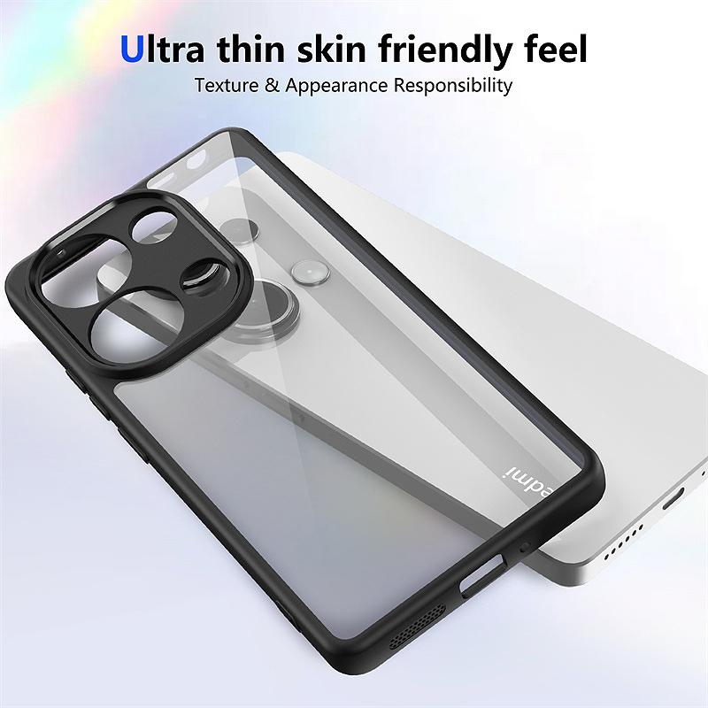 Роскошный Противоударный Прозрачный Чехол для Телефона Для Xiaomi Poco M6 Pro 4G M5s X5 X6 X7 F6 F7 Pro C65 C75 Силиконовый Бампер Броня Жесткая ПК Крышка