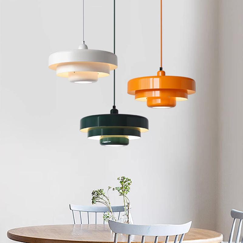 Светодиодные подвесные светильники Nordic Home Indoor Decoration Lamp для ресторана, гостиной, спальни, Macaron, белого, зеленого, оранжевого цвета, люстра