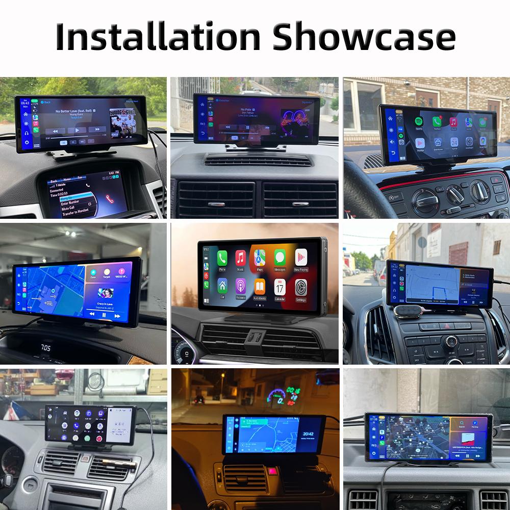 HIPPBQCC Автомагнитола 10.26" CarPlay Android Auto Мультимедийный Видеоплеер 2.5D IPS Сенсорный Экран С BT AUX Входом Для Камеры Заднего Вида