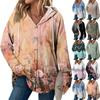 Women's Fashion Casual Raglan Long-Sleeve Drawstring Coat, Vintage Buttoned Hooded Coat