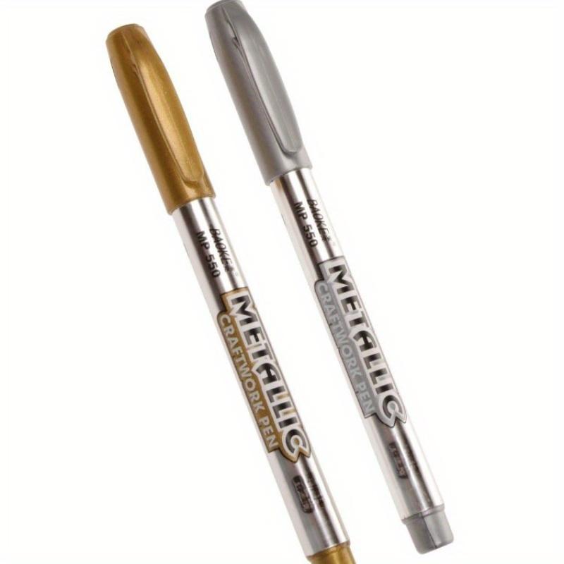 DIY Металлические водостойкие перманентные маркеры для рисования манги школьные офисные золотые и серебряные ручки