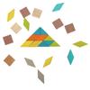 Деревянные формы-пазлы Геометрические shape puzzle Игрушки Сортировка Складывание Игры для детей