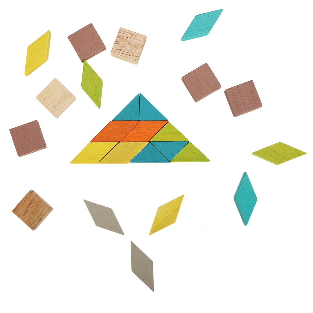 Деревянные формы-пазлы Геометрические shape puzzle Игрушки Сортировка Складывание Игры для детей