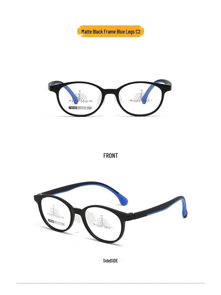 Comfortable Kids' Eyeglass Frames with Adjustable Nose Pads and Silicone Temples - Lightweight, Cute, and Durable for Girls