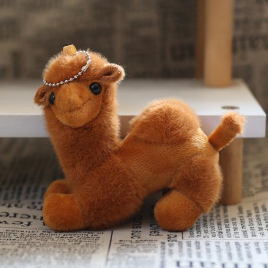 Милый плюшевый верблюд брелок пушистая кукла верблюд брелок для рюкзаков кошельков кукла подвесной кулон аксессуар