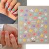 Маникюрные самоклеящиеся наклейки на подложку Рельефные 5D Морские звезды Простые универсальные многоцветные наклейки для ногтей XINGX