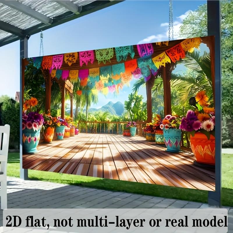 1 piece 2D flat designed for Mexican festivals made of polyester suitable for home room and wall decorations wsj