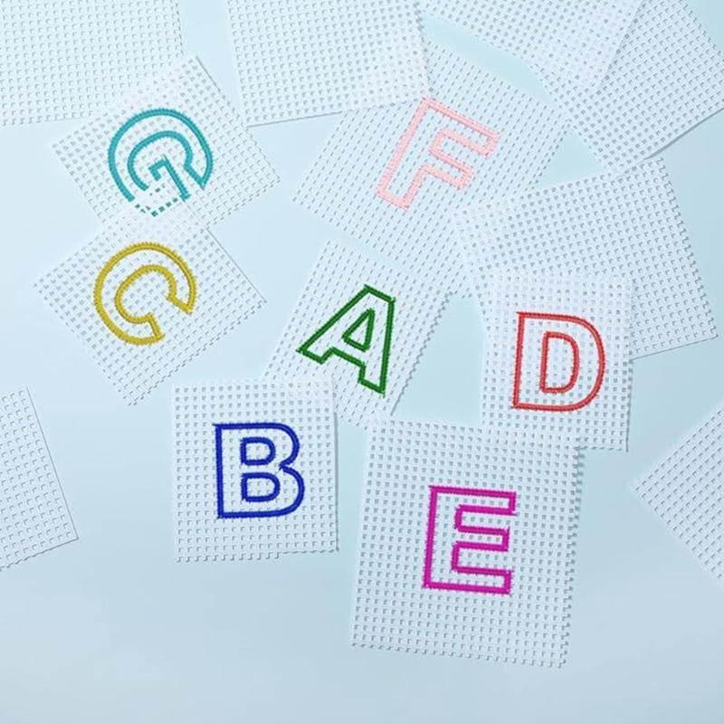 5 шт. Практичные сетчатые холсты с иглой для плетения, пластиковые сетчатые холсты для рукоделия