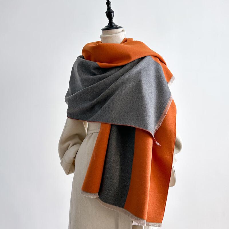 Women's Color Block Tassel Scarf & Shawl