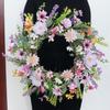 Artificial Flower Wreath Spring Wreath Decoration for Front Door Farmhouses Garden for Wedding Party Decoration
