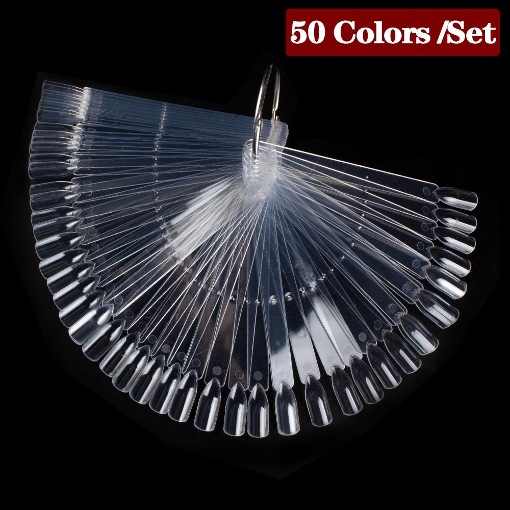 1 компл. для дизайна ногтей, веерная форма, дисплей, естественная диаграмма, гель-лак, образец окраски, тренировка, накладные ногти со съемным кольцом