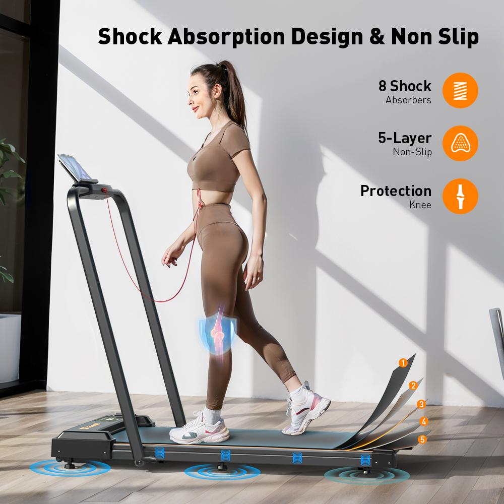 Walking Pad FT51 1–10 km/h Speed 0.75–2.5 HP Peak Motor Power 950 × 380 mm Running Surface 120 kg Maximum Load Capacity